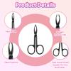 3Pcs Precision Scissor Tweezers, Eyebrow Tweezers with Scissor Handles, Pinzas Para Cejas for Women Facial Hair and Eyebrow Care(Gold, Silver, Black) view 2