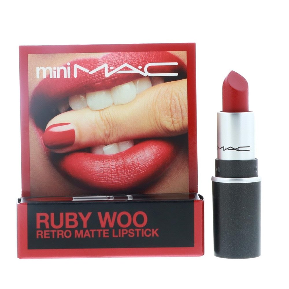 MAC MACximal Silky Matte Lipstick Mini, Ruby Woo, 0.06 Ounces, Red