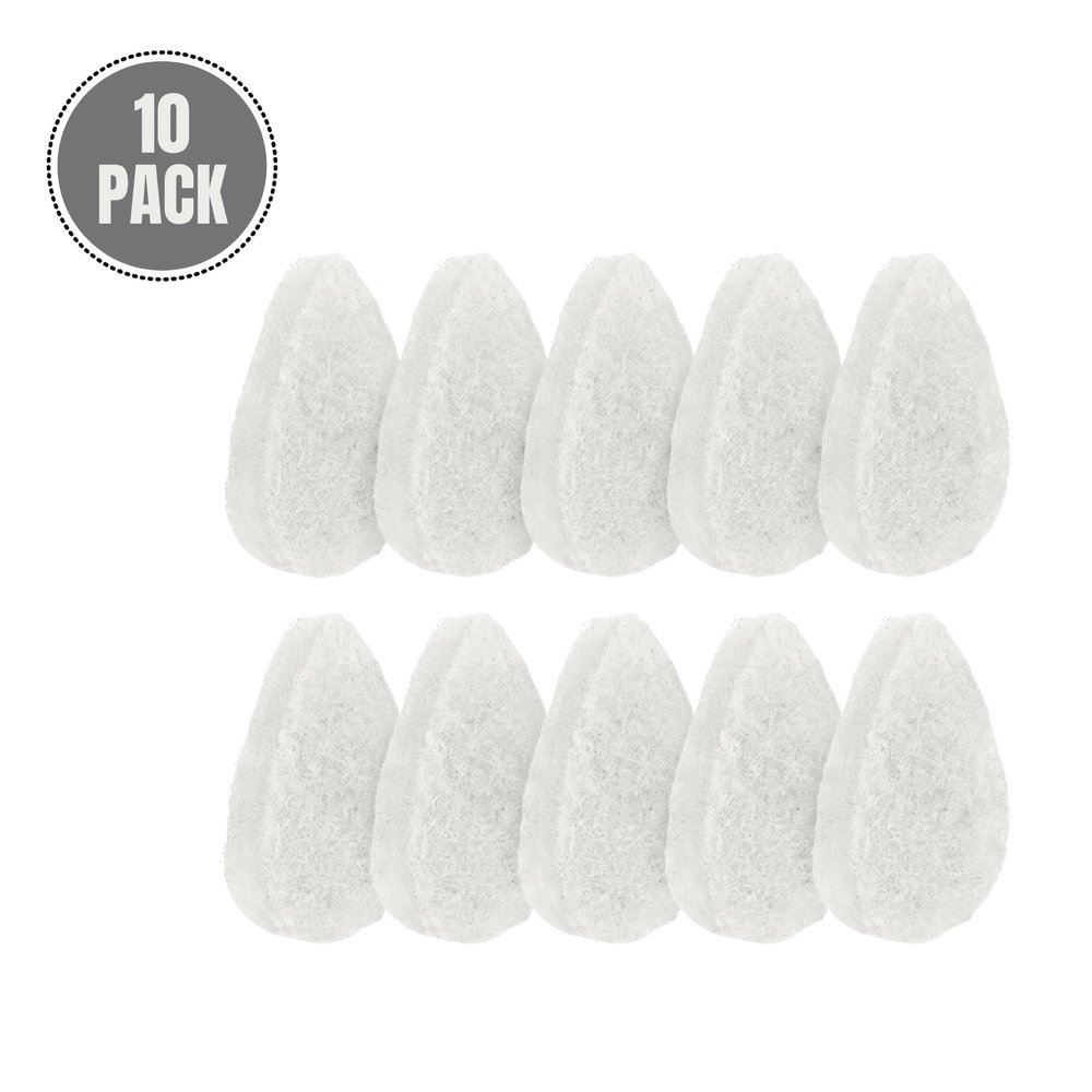 10 Pack - VerdeVida Facial Sponge/Face Scrubber, Buff Puf Style Pads, Deep Cleansing & Exfoliating, White