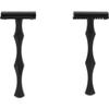 West Coast Shaving Midnight Collection Razor 47B, Black Stainless Steel (Closed Comb) view 2