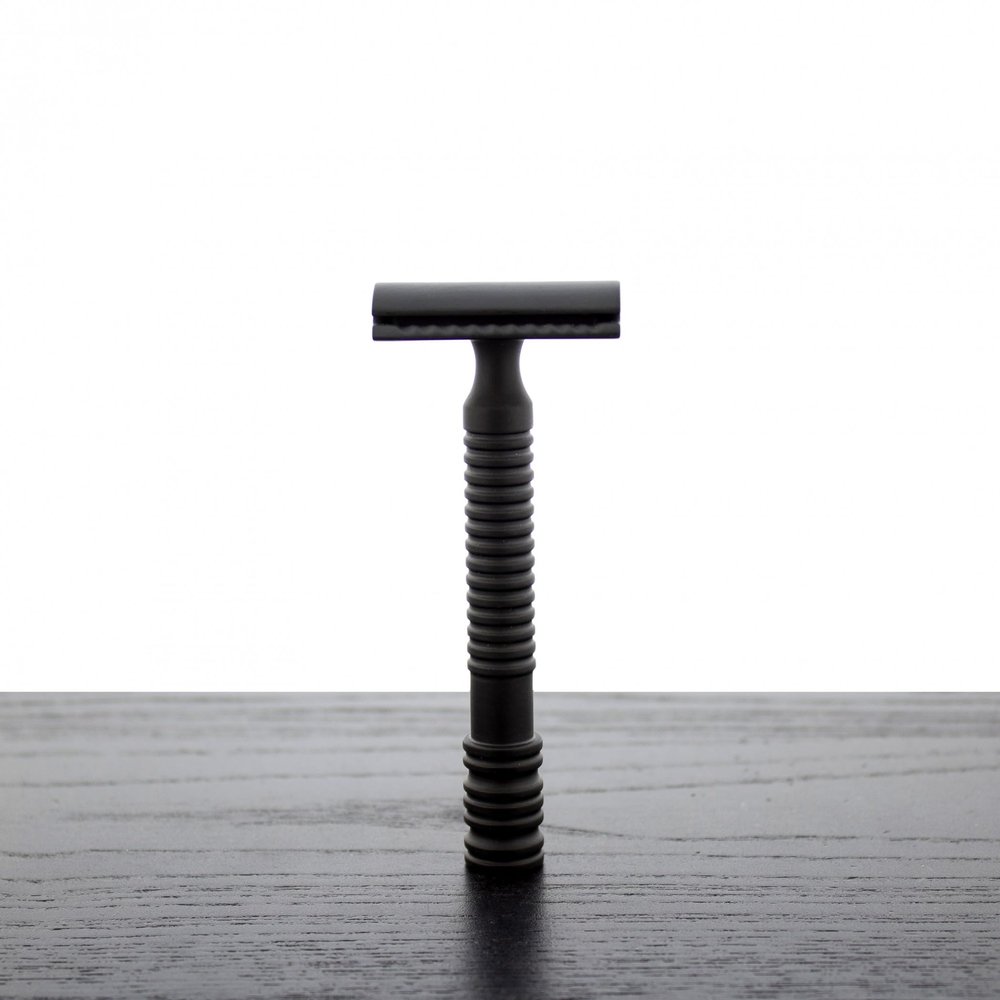 West Coast Shaving Midnight Collection Razor 79B, Black Stainless Steel (Open Comb)