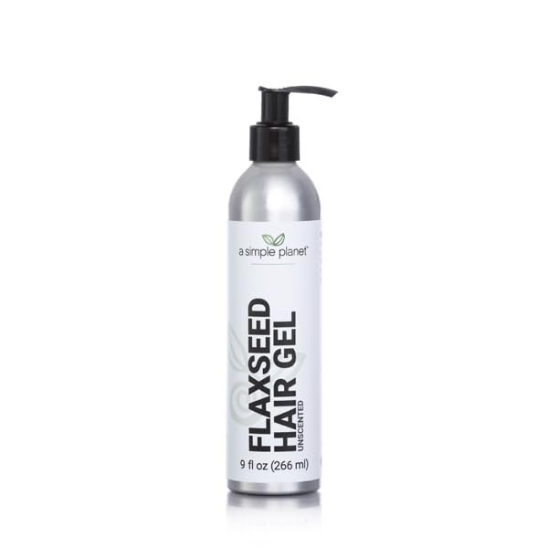 A Simple Planet Flaxseed Medium Hold Hair Gel, (9 Floz, Unscented)