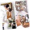 TOVINANNA 1set Flower Hair Combs Rhinestones and u Shaped Hair for Brides for Weddings Parties and Special Occasions view 4