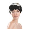 Reusable Shower Cap for Women Waterproof Bath Caps Double Layer Bath Hair Caps Sheep Shower Hat for Ladies Spa Salon, Large Size for All Hair Lengths view 3