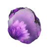 Reusable Shower Cap for Women Waterproof Bath Caps Double Layer Bath Hair Caps Purple Flower Butterflies Shower Hat for Ladies Spa Salon, Large Size for All Hair Lengths view 2