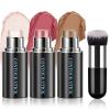 HOSAILY Face Contour Stick Set, Highlighter Stick & Bronzer Stick & Cream Blush Stick for Cheek Lip Tint, Long Lasting Blendable Lightweight Smooth Sculpted Face Stick Natural Dewy Makeup for All Skin view 1