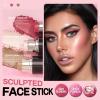 HOSAILY Face Contour Stick Set, Highlighter Stick & Bronzer Stick & Cream Blush Stick for Cheek Lip Tint, Long Lasting Blendable Lightweight Smooth Sculpted Face Stick Natural Dewy Makeup for All Skin view 2