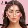 HOSAILY Face Contour Stick Set, Highlighter Stick & Bronzer Stick & Cream Blush Stick for Cheek Lip Tint, Long Lasting Blendable Lightweight Smooth Sculpted Face Stick Natural Dewy Makeup for All Skin view 3