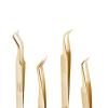 LLLSSS Eyelash Extension Tweezers Gold Color view 4