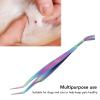 ChengyuWei Tool for Pets, Stainless Steel Professional Tool for Dogs, Pet Tweezers Stainless Steel Rustproof Coating Tweezers, 2 in 1 Pet Tool for Dogs Cats, Clean Tool for Pet view 3