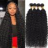12A Water Wave 4 Bundles Water Curly 4 Bundles Human Hair 22 24 26 28 Inch 100% Unprocessed Brazilian Virgin Human Hair Bundles Natural Black view 1
