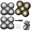 3PCS Universal 5 Blades Compatible with Freedom Gold Shaver, Head Shaver Replacement Heads view 1