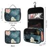 Dwrepo Hanging Toiletry Bag for Women Men Portable Waterproof Makeup Bag Organizer Luxury Cute Leaves Travel Toiletry Bag view 2