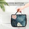 Dwrepo Hanging Toiletry Bag for Women Men Portable Waterproof Makeup Bag Organizer Luxury Cute Leaves Travel Toiletry Bag view 3