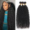 12A Grade Water Wave 3 Bundles Water Curly 3 Bundles Human Hair 24 26 28 Inch 100% Unprocessed Brazilian Virgin Human Hair Bundles Natural Black view 1