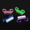 4 Pack Handle Grip Nail Brush for Fingernail Hand Cleaning Scrub Brushes Fingernail Cleaner Nails Scrubber Brushes for Toes Fingernails Women and Men Pedicure Fingernail Scrubbing Brush Kit (4 Colors) view 2