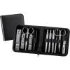 777 Three Seven TS-810C Nail Care Set - 11 Essential Tools, Made in Korea, 50 Years Heritage, Black / Chrome view 1