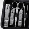 777 Three Seven TS-810C Nail Care Set - 11 Essential Tools, Made in Korea, 50 Years Heritage, Black / Chrome view 2