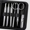 777 Three Seven TS-810C Nail Care Set - 11 Essential Tools, Made in Korea, 50 Years Heritage, Black / Chrome view 3