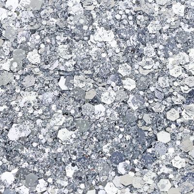 Penta Angel Chunky Glitter 50g/1.76oz Metallic Glitter Powder Craft Sequins Flakes for Resin Art Nail Makeup Face Body Festival Decoration (Silver)