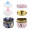 ASUNFO 2 Pcs Body Powder Puff and Container Large with Powder Puffs Empty Bath Dusting Powder Box for Women Light Pink & Dark Blue view 1