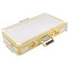 Barber Case, Professional Barber Travel Carry Cases for Clippers and Supplies Storage, Hair Stylist Tool Kits Organizer Beauty Salon Barber Box with Shoulder Strap & Code Lock (White&Gold) view 4