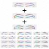Airbrush Brows Shaping Guides Stickers, Rainbrow Eyebrow Tint Tape Stencils with High Arch/Medium Arch/Flat Brow Options (D-12Pairs per bag) view 2