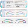 Airbrush Brows Shaping Guides Stickers, Rainbrow Eyebrow Tint Tape Stencils with High Arch/Medium Arch/Flat Brow Options (C-10Pairs per bag) view 1