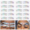 Airbrush Brows Shaping Guides Stickers, Rainbrow Eyebrow Tint Tape Stencils with High Arch/Medium Arch/Flat Brow Options (C-10Pairs per bag) view 2