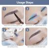 Airbrush Brows Shaping Guides Stickers, Rainbrow Eyebrow Tint Tape Stencils with High Arch/Medium Arch/Flat Brow Options (C-10Pairs per bag) view 4