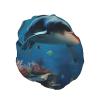 Reusable Shower Cap for Women Waterproof Bath Caps Double Layer Bath Hair Caps Fish Sharks Coral Shower Hat for Ladies Spa Salon, Large Size for All Hair Lengths view 2