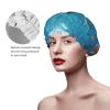 Reusable Shower Cap for Women Waterproof Bath Caps Double Layer Bath Hair Caps Fish Sharks Coral Shower Hat for Ladies Spa Salon, Large Size for All Hair Lengths view 4