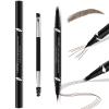 LAVONE 2-IN-1 Dual-ended Waterproof Eyebrow Pencil, with 4 Tip Microblading Pen and Ultra-Precise Brow Pencil, Dual-ended Eyebrow Brush, for Natural Looking Dark Brunette view 1
