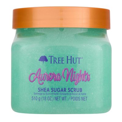 Tree Hut Aurora Nights Shea Sugar Scrub, Exfoliating, Hydrating & Moisturizing Body Scrub with Shea Butter & Nourishing Essential Oils, Smooth & Soften Skin, 18 oz