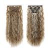 Hair Extensions 16 Clip in Hair Extensions, 6 PCS Natural and Soft Hair and Blends Well Hair Extensions, Long Mermaid Wavy Synthetic Hairpieces(22inch, 6pcs) Hair Pieces(6P68-6BH613) view 1