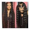 MOOWI Wigs 4x4 5x5 13x4 13x6 Precut Glueless Wig Human Hair Deep Wave Frontal Wig Hd Lace Water Wave Human Hair Lace Front Wig for Women Girls Daily Use Wigs(4x4 Precut Lace Wig,34inches) view 1