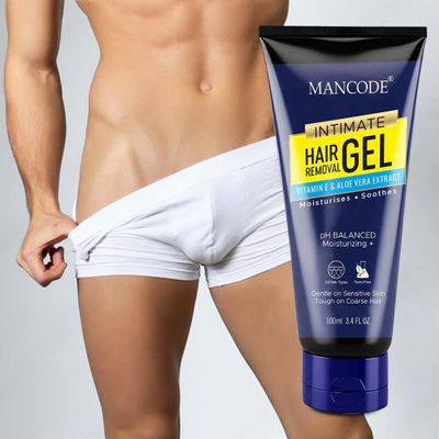 Generic The M.an/code Intimate Hair Removal Gel for Men Fast & Painless, Soothing for Unwanted Coarse Pubic Hair, Suitable For All Skin Types - 100ml