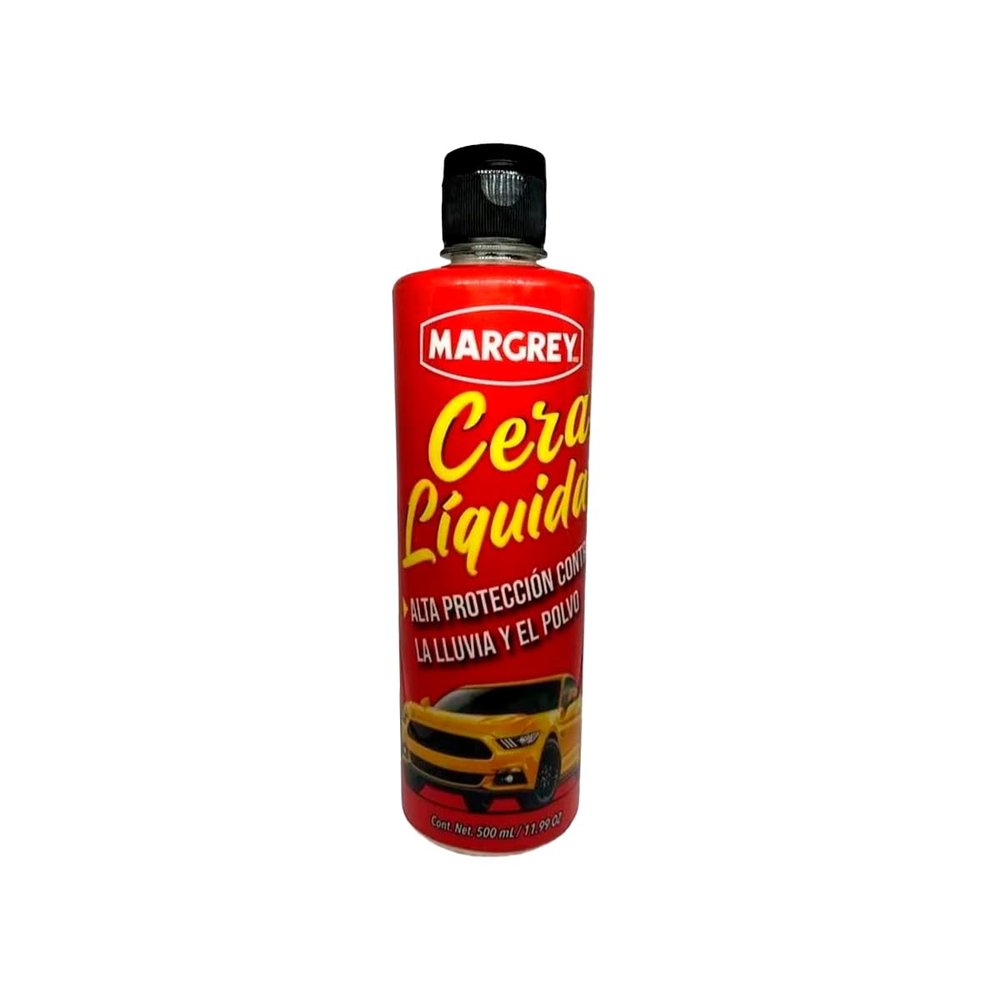 Margrey Liquid Wax 500ml - Superior Rain & Dust Protection - Gloss and Durable Finish - Ideal for All Vehicle Types - Pack of 4