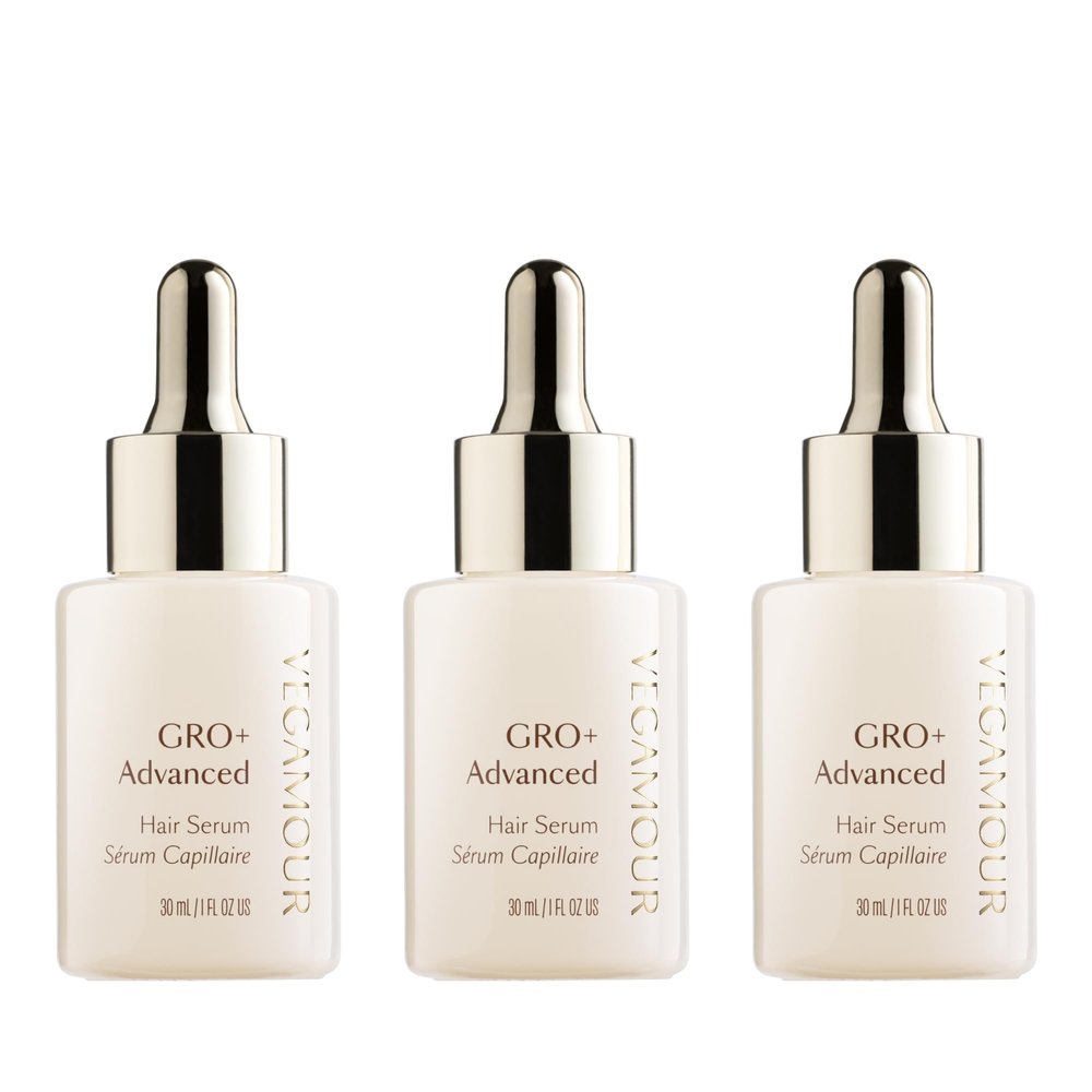 VEGAMOUR GRO+ Advanced Hair Serum for Improving Hair Density, Reduces Shedding and Promotes a Healthy Scalp, 3 pack