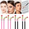 300PCS Disposable Mascara Wands Spoolie Makeup Kits, Eyelash Spoolies Brushes for Eyelash Extensions and Eyebrows (Rainbow Pink/Black) view 3