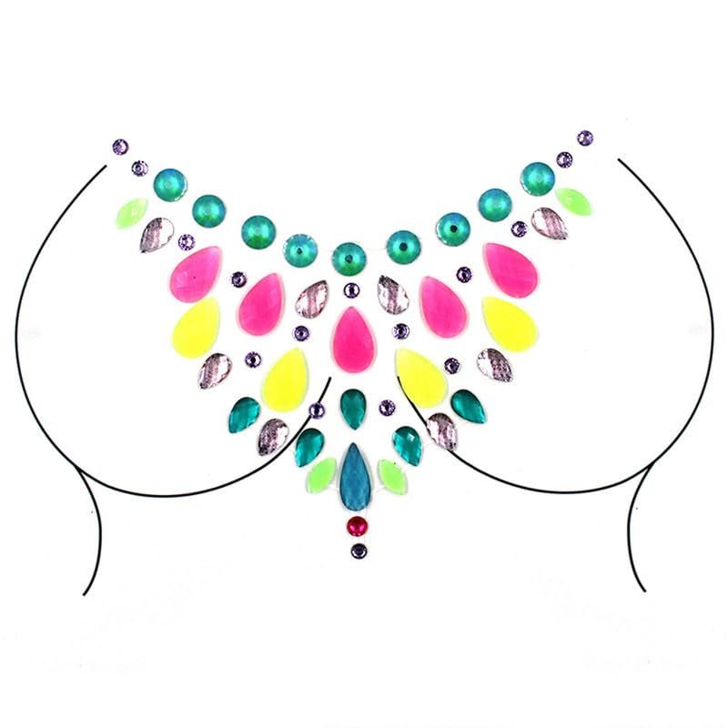 Gems Sparkly Face Stickers Crystal Temporary Face Sticker Rhinestone Body Sticker for Festival Hands Phones