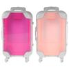 FOMIYES 2pcs Simulation Trolley Case Makeup Case Mini Suitcase Mini Luggage Empty Lash Container Makeup Tool Organizer Eyelash Holder Case Suitcases view 1