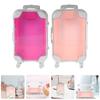 FOMIYES 2pcs Simulation Trolley Case Makeup Case Mini Suitcase Mini Luggage Empty Lash Container Makeup Tool Organizer Eyelash Holder Case Suitcases view 3