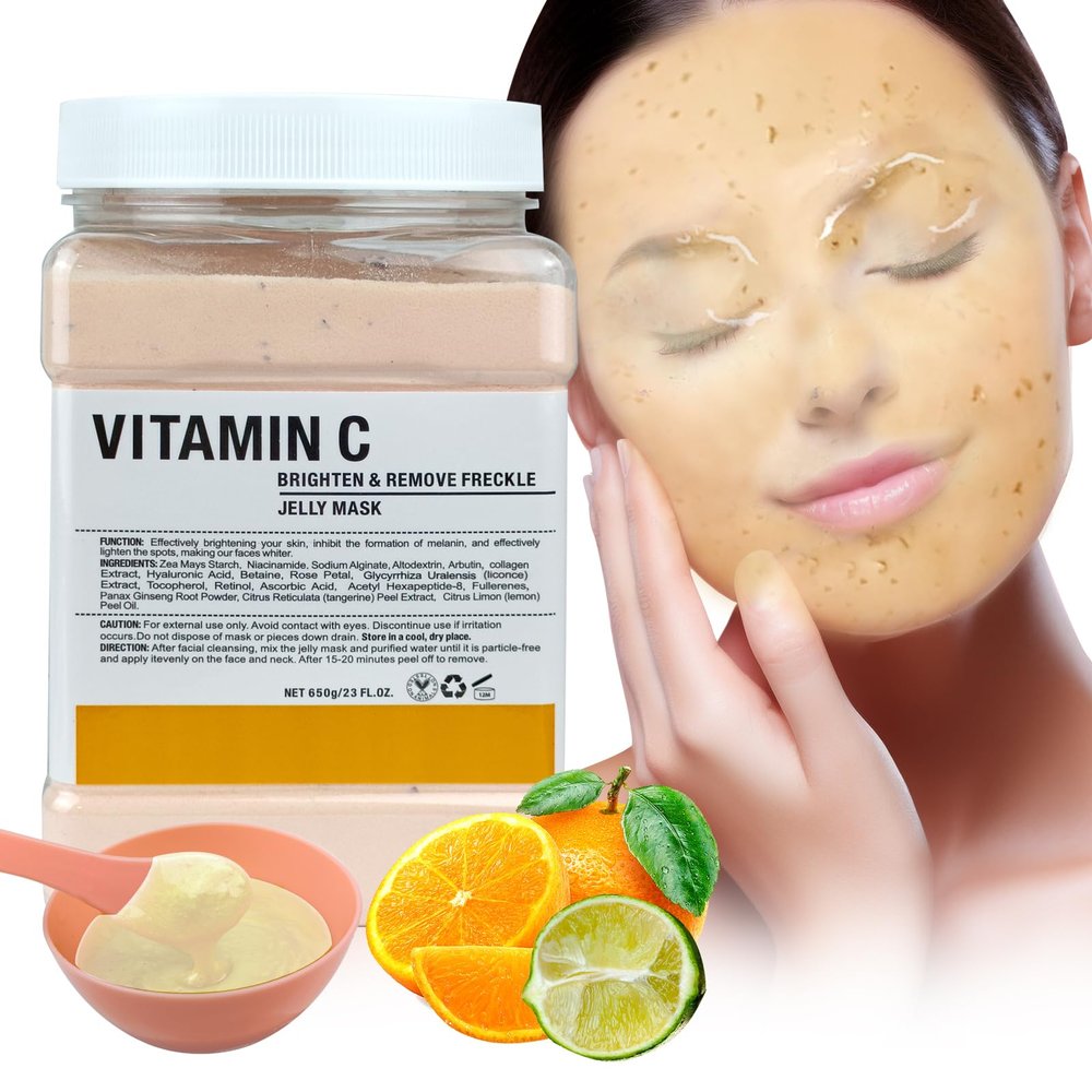 Angeland Jelly Mask for Facials Professional, Hydrating & Moisturizing Peel-Off Natural Gel Face Mask SkinCare, Professional Spa Use Jelly Face Masks, Deep Hydration & Glow 23 Fl Oz (VC)
