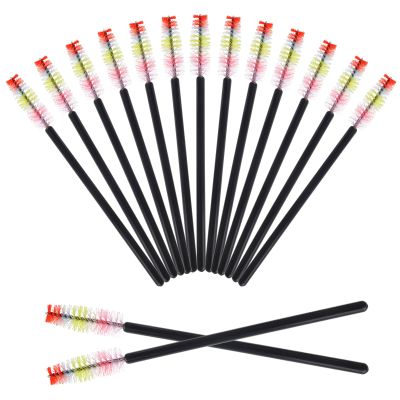 100Pcs Disposable Mascara Wands Spoolie Brush Crystal Eyebrow Brushes Mascara Brush Eyelash Extension Applicator Makeup Kits(Black)