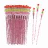 50Pcs Disposable Mascara Wands Spoolie Brush Crystal Eyebrow Brushes Mascara Brush Eyelash Extension Applicator Makeup Kits(Rose Pink) view 1