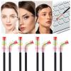 50Pcs Disposable Mascara Wands Spoolie Brush Crystal Eyebrow Brushes Mascara Brush Eyelash Extension Applicator Makeup Kits(Black) view 3