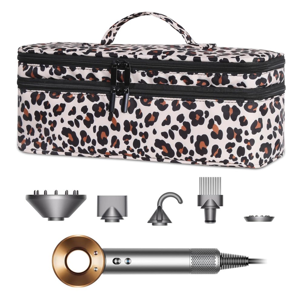 ALLINPAC Double-Layer Travel Carrying Case Compatible with Revlon One-Step Hair Dryer Brush/Volumizer/Styler/Shark FlexStyle Attachment Portable Storage Organizer Bag Hair Tools Travel Bag