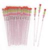 100Pcs Disposable Mascara Wands Spoolie Brush Crystal Eyebrow Brushes Mascara Brush Eyelash Extension Applicator Makeup Kits(Pink) view 1