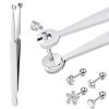 NUTLET Piercing Barbell Clamps Tool for All Piercings, Stainless Steel Piercing Pliers Piercing Catch Barbell Clamp Tweezers for Tongue Rings Labret Cartilage Earrings view 1